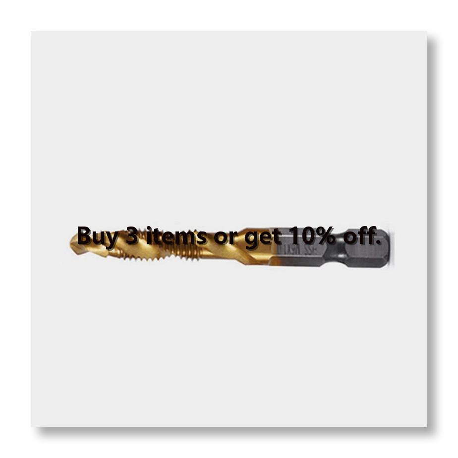 Drill Bits - ✼M6x1mm Hex Shank Titanium Plated HSS