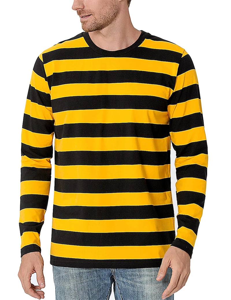Wallpaper - Fashion Contrast Stripe 3D Print Men