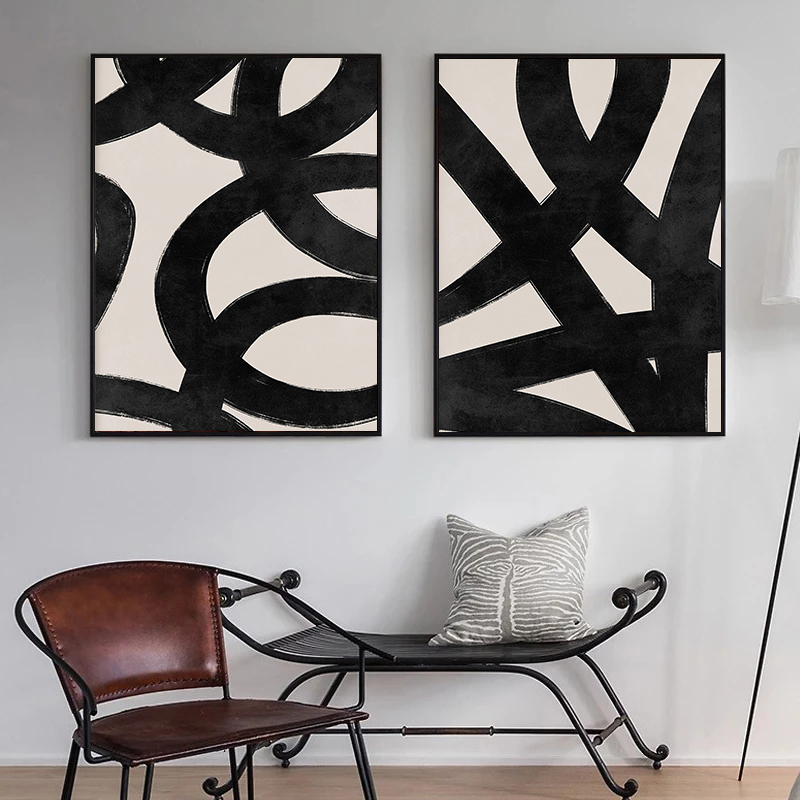 Modern Beige Black Lines Brush - Paint Brush 评论和价格