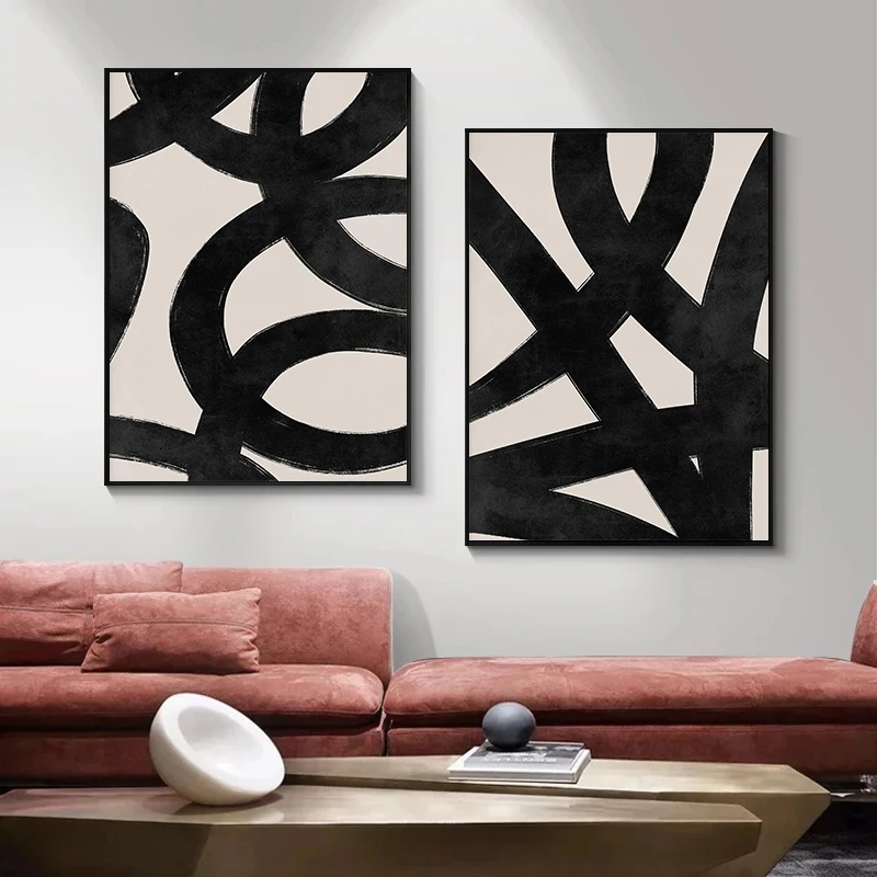 Modern Beige Black Lines Brush - Paint Brush 评论和价格