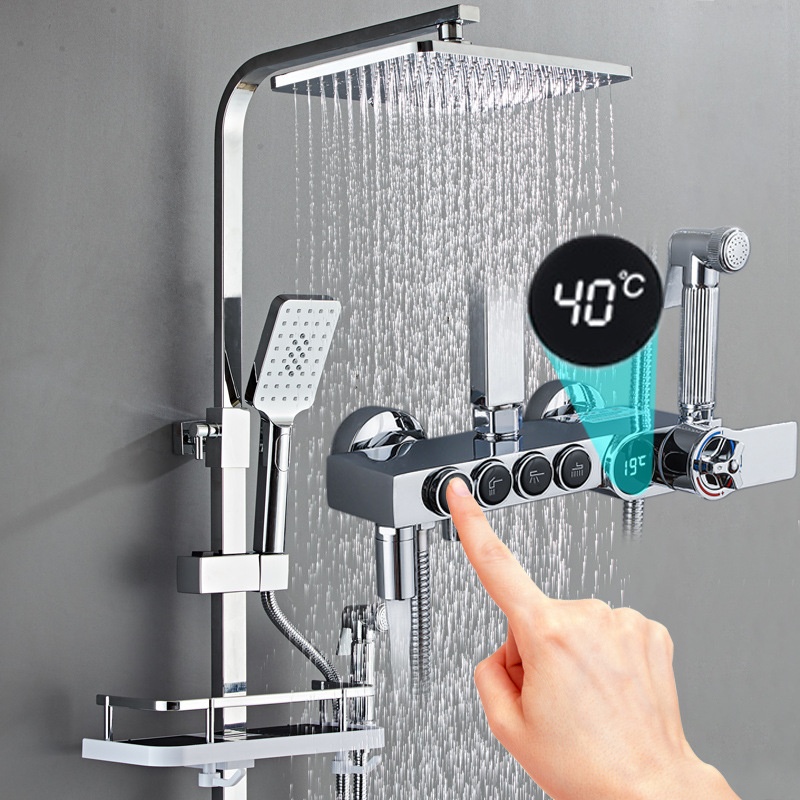 Luxury Silver Led Digital Disp - Faucet 评论和价格