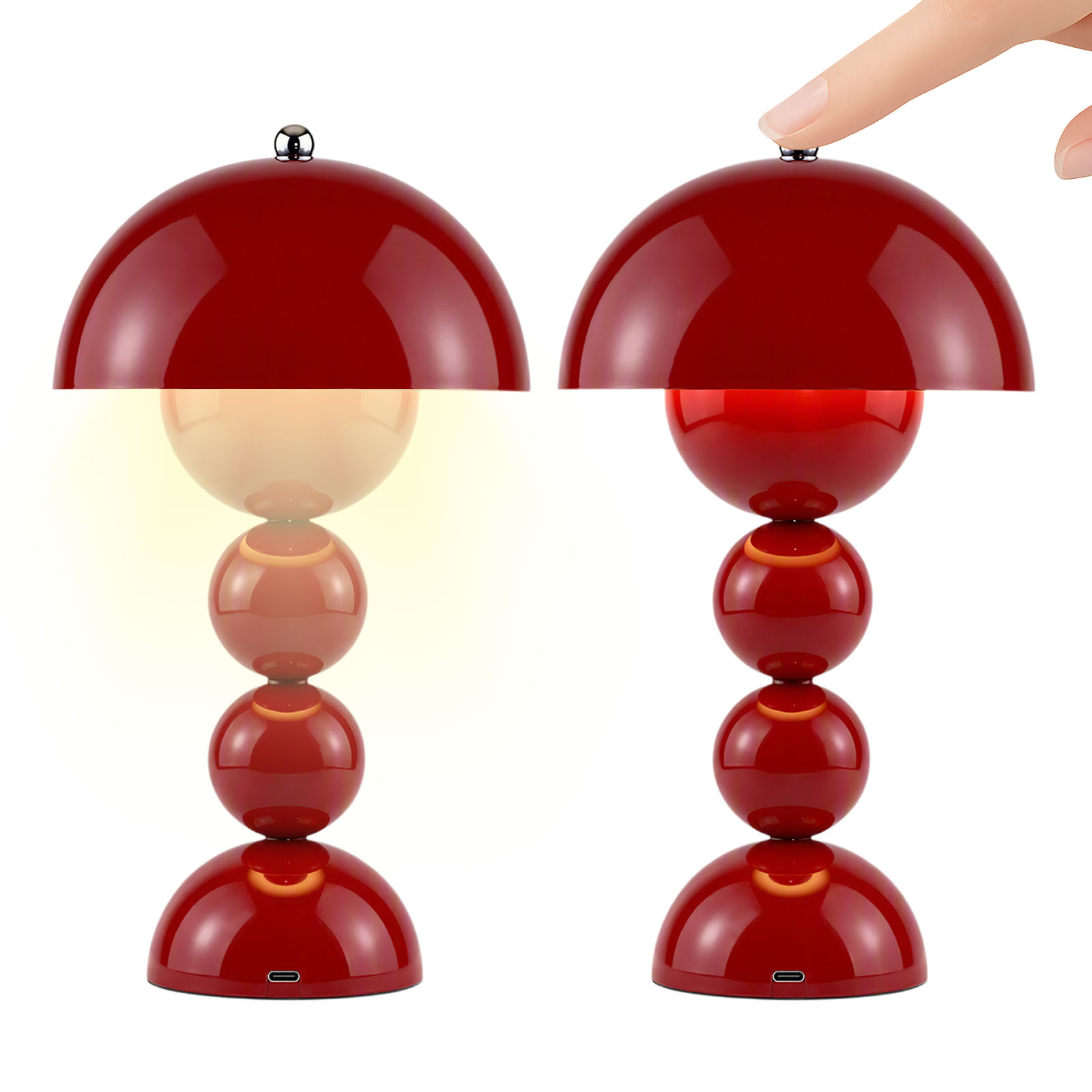 USB Mushroom Bud LED Table Lam - Light Switch 评论和价格
