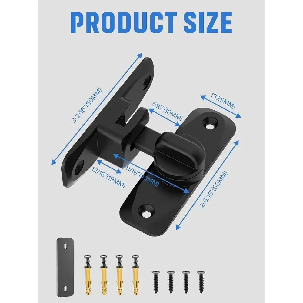 90/180 Degree Flip Barn Door L - Door Lock 评论和价格
