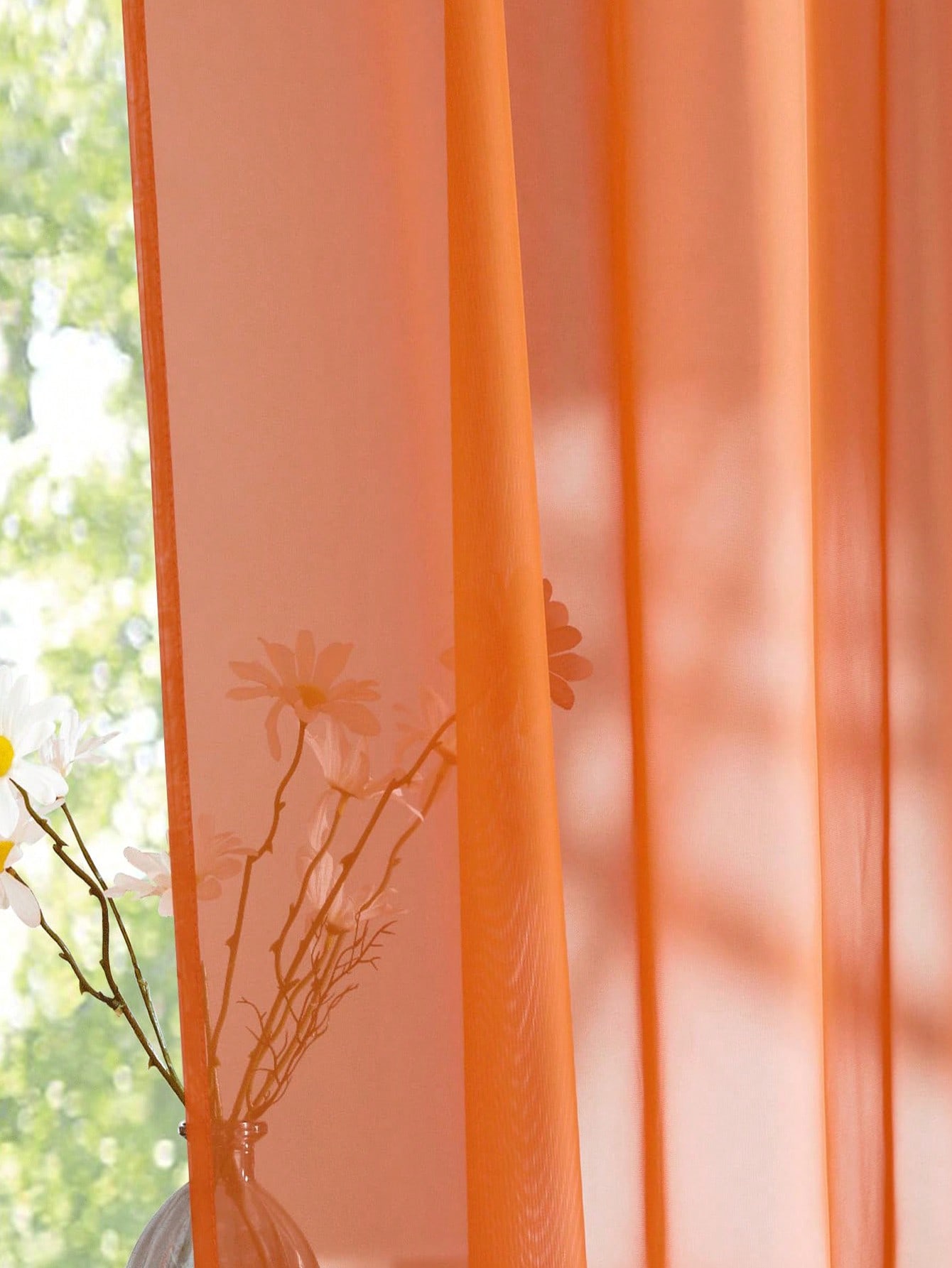 1pc Elegant Transparent Orange - Curtain Rods 评论和价格