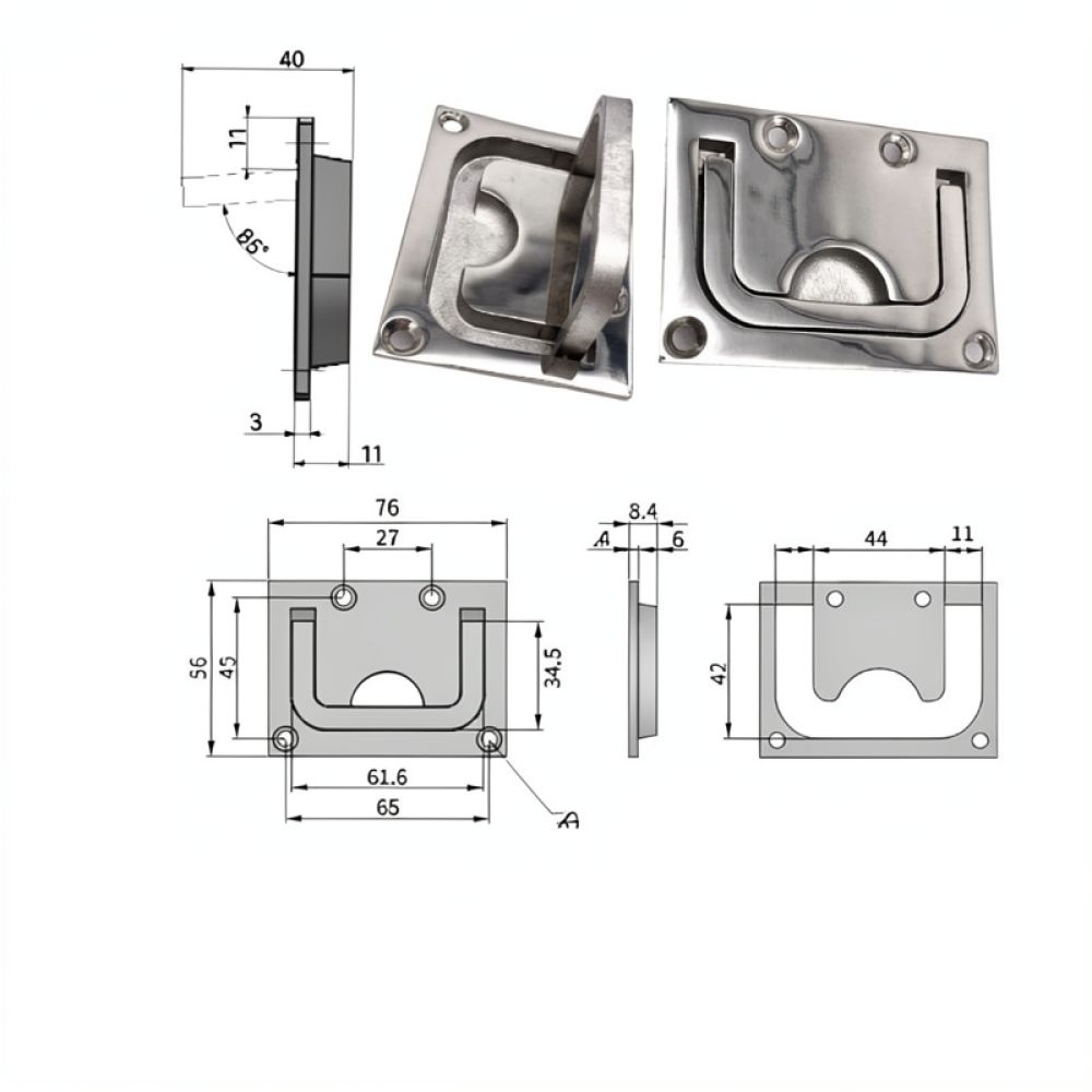 Hidden Flush Ring Handle 316 S - Door Handle 评论和价格