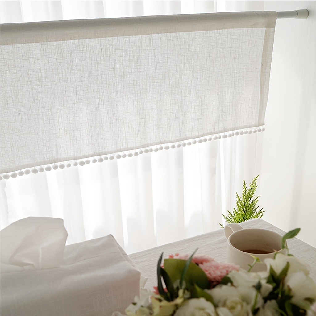 1Pc Cross Gauze Ball Short Cur - Curtain Rods 评论和价格