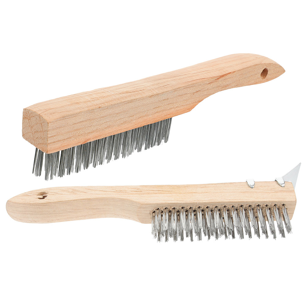 2pcs Steel Wire Brush with Woo - Paint Brush 评论和价格